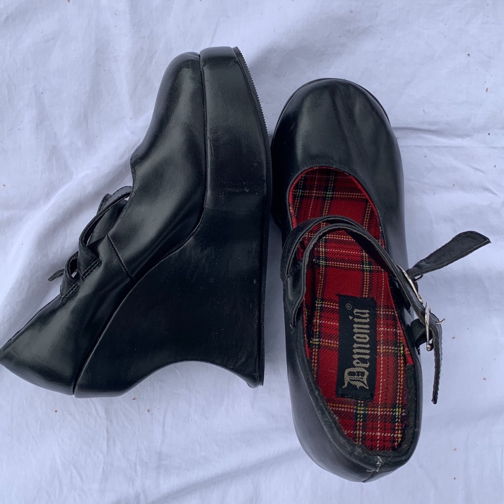 Demonia Platform Schoolgirl Maryjane Heels